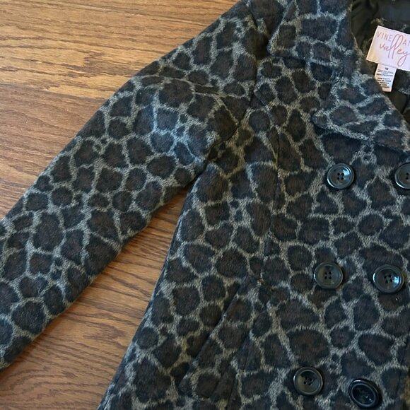 NWOT Vine and Valley Girls Size 16 Leopard Print Pea Coat NEVER WORN - Picture 11 of 15